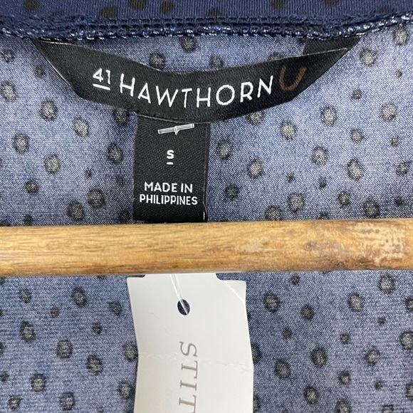 41 Hawthorn Stitch Fix Gabriella V-Neck Flutter Sleeve Top Navy NWT - Picture 8 of 10